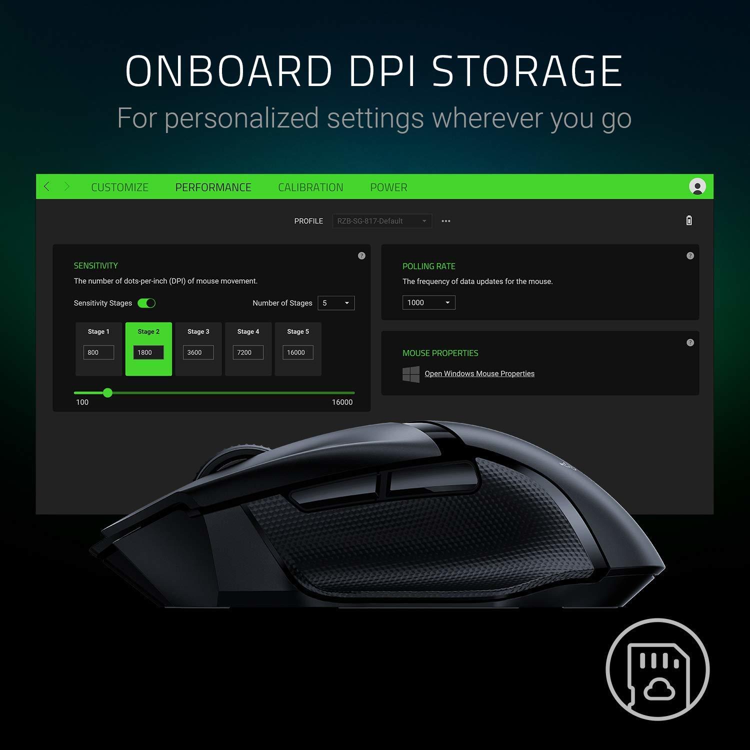 Razer Basilisk X HyperSpeed Wireless Gaming Mouse image