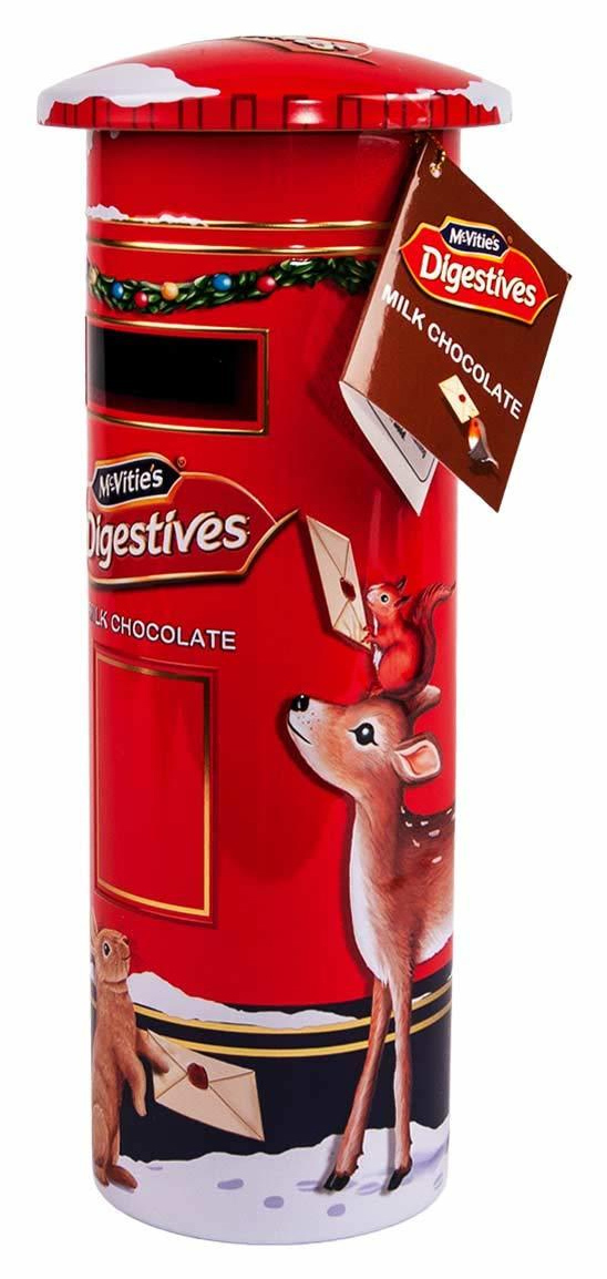 Mcvities Milk Chocolate Digestive Post Box Tin 400g at Mighty Ape NZ