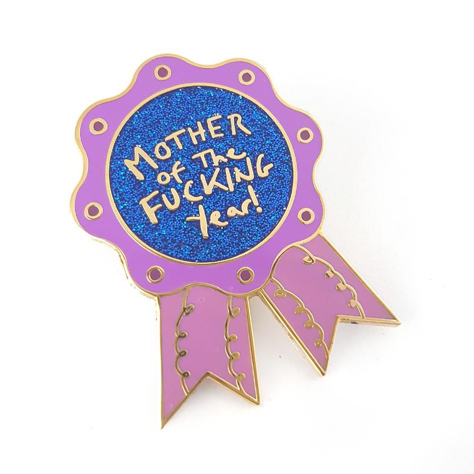 Mother Of The F*cking Year Lapel Pin image