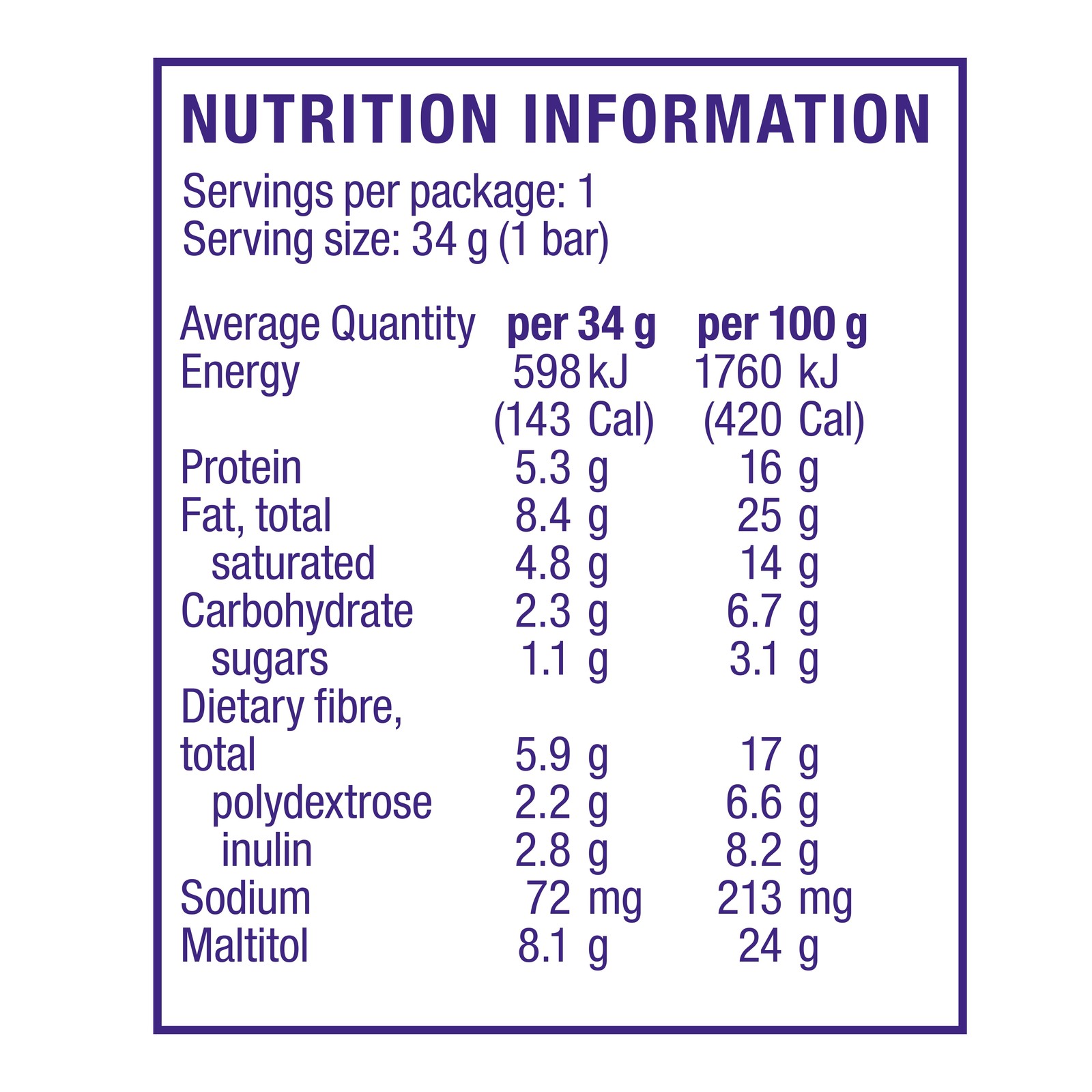 Atkins Endulge Bars - Caramel Nut Chew (5 x 34g) image