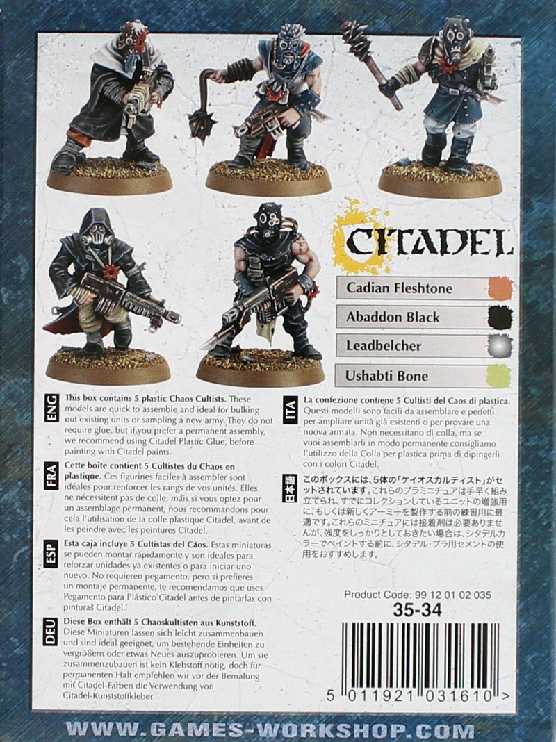 Warhammer 40,000 Chaos Cultists