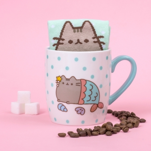 Pusheen the Cat Socks in a Mug - Mermaid image