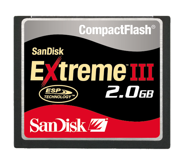 SANDISK EXTREME III 133X COMPACTFLASH 2GB image