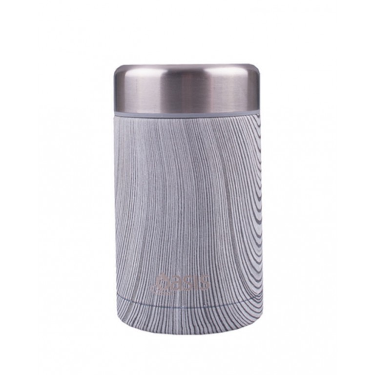 Oasis: Stainless Steel Insulated Food Flask - Driftwood (450ml)