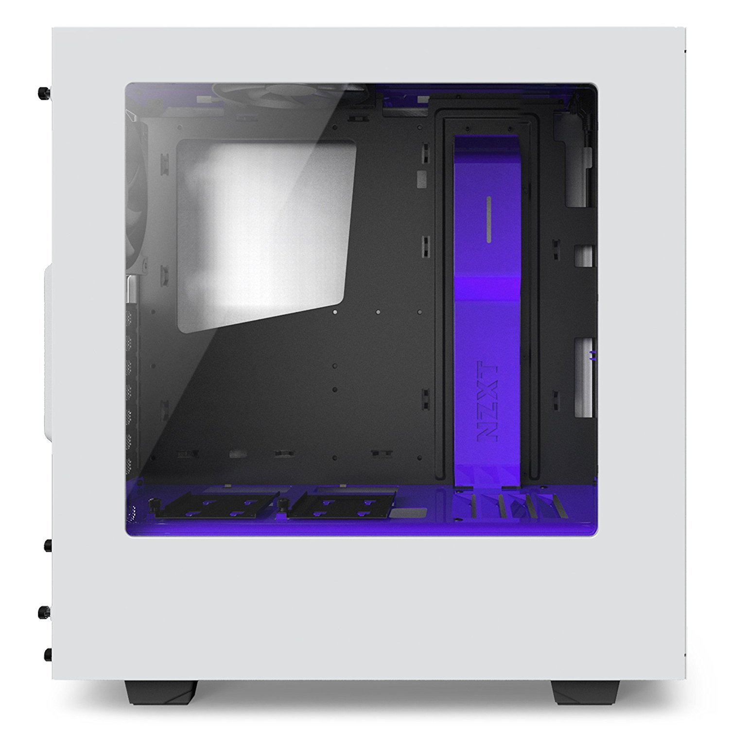 NZXT S340 Windowed Mid Tower Case - White/Purple image