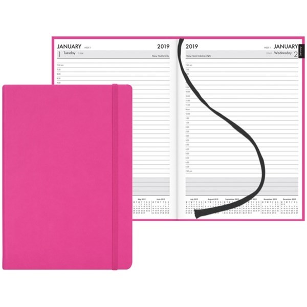 Milford 2019 Daily A5 Diary - Pink