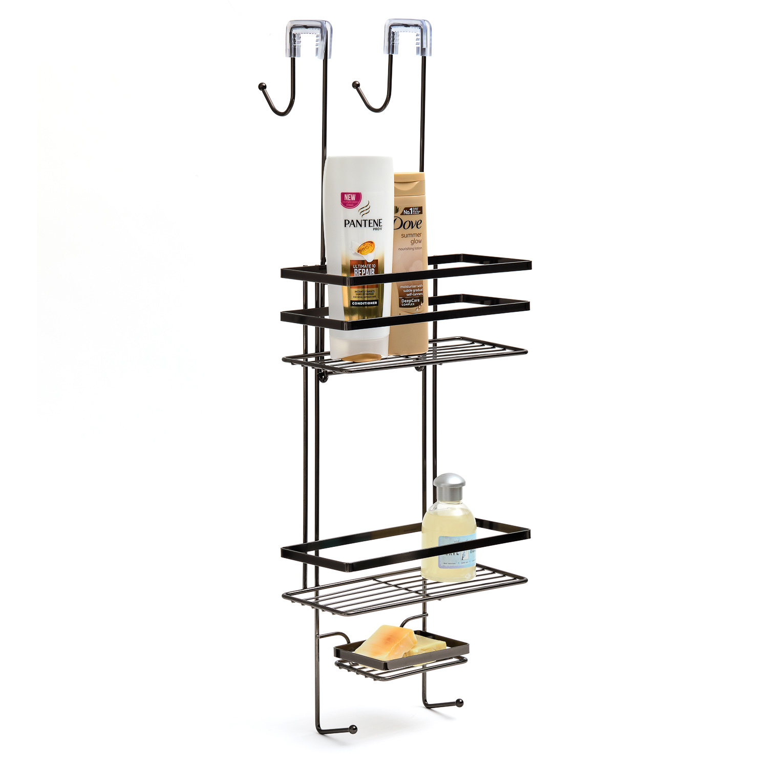Black Onyx Overscreen Shower Caddy at Mighty Ape NZ