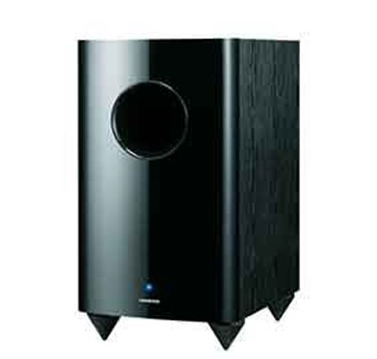 ONKYO 10" 120W Bass Reflex Down Firing Powered Subwoofer. Gloss at