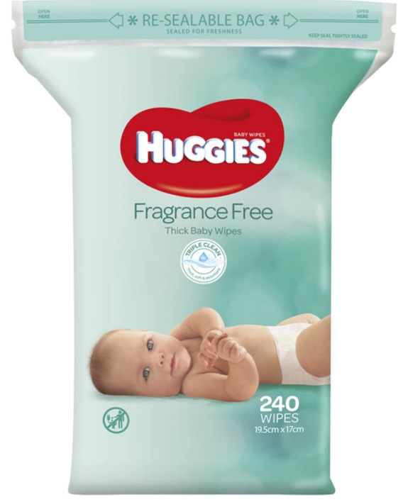 Huggies: Thick Baby Wipes - Fragrance Free (240 Pack) image