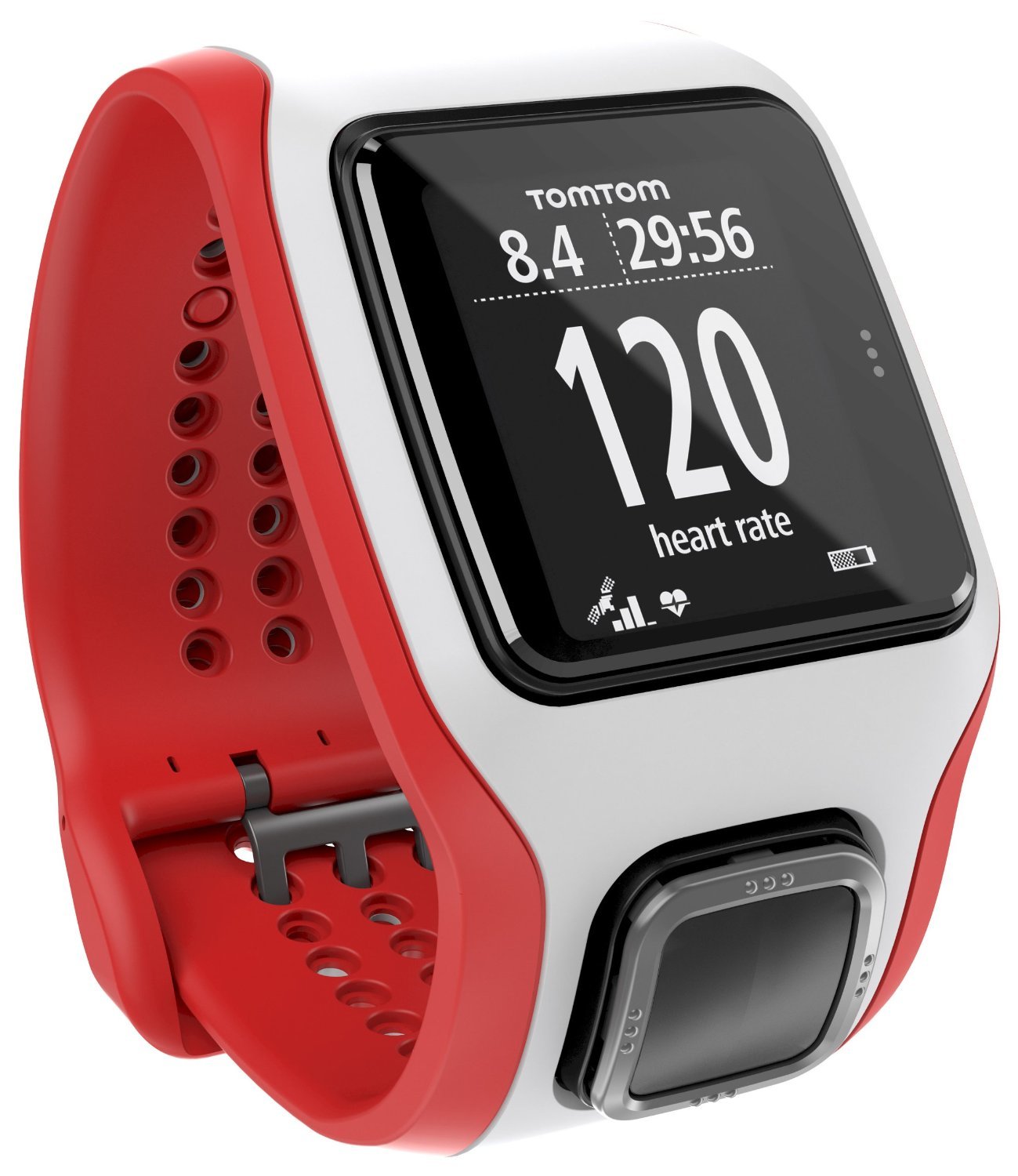 TomTom Multi-Sport Cardio Watch - White/Red image