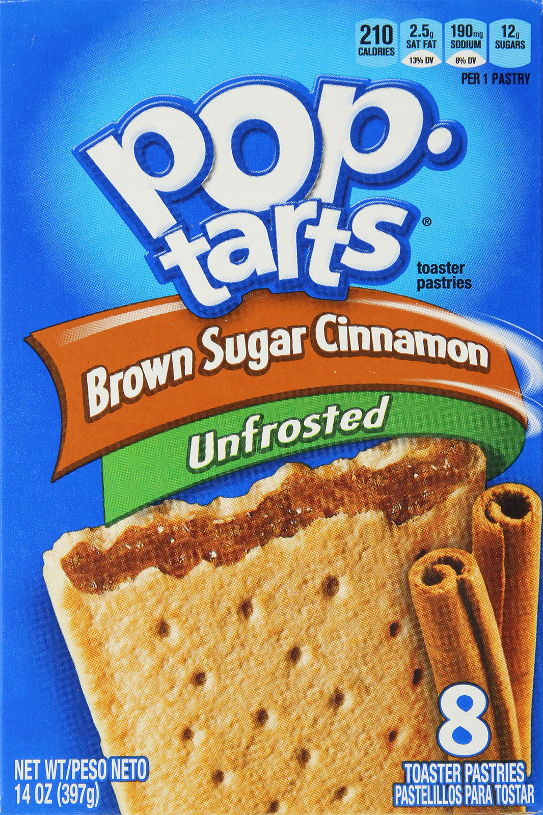 Kellogg's Pop Tarts Unfrosted Brown Sugar Cinnamon image