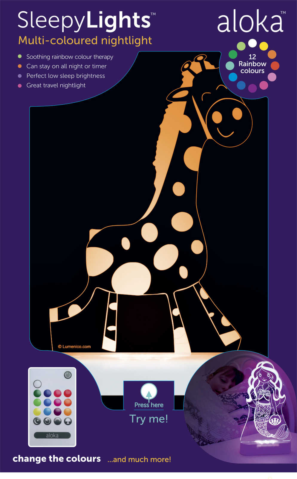 Aloka: Night Light - Giraffe