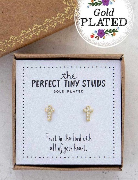 Natural Life: Perfect Tiny Studs - Cross image