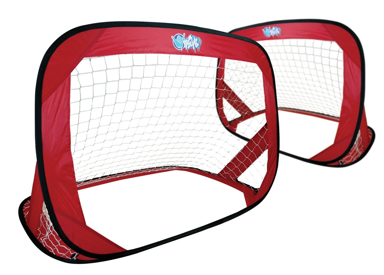 Wahu Double Soccer Goal Set (Red) image