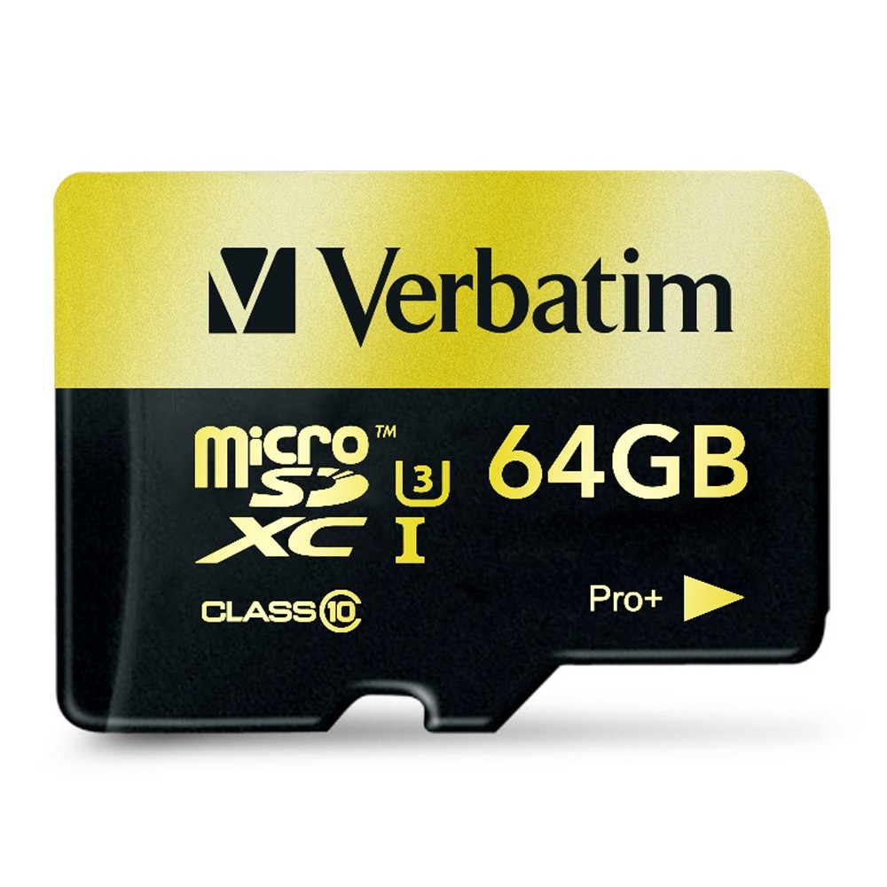 Verbatim Pro+ Micro SDXC Card - 64GB (UHS-I Class 10) image