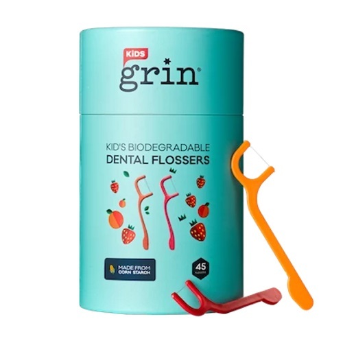 Buy Grin Kid's Biodegradable Dental Flossers (45 Pack) at Mighty Ape NZ