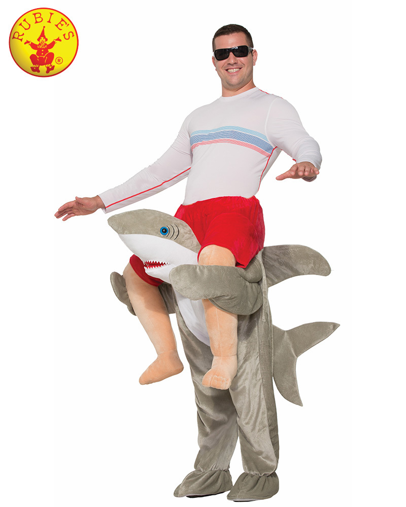 Shark Piggy Back Costume - Size Std image