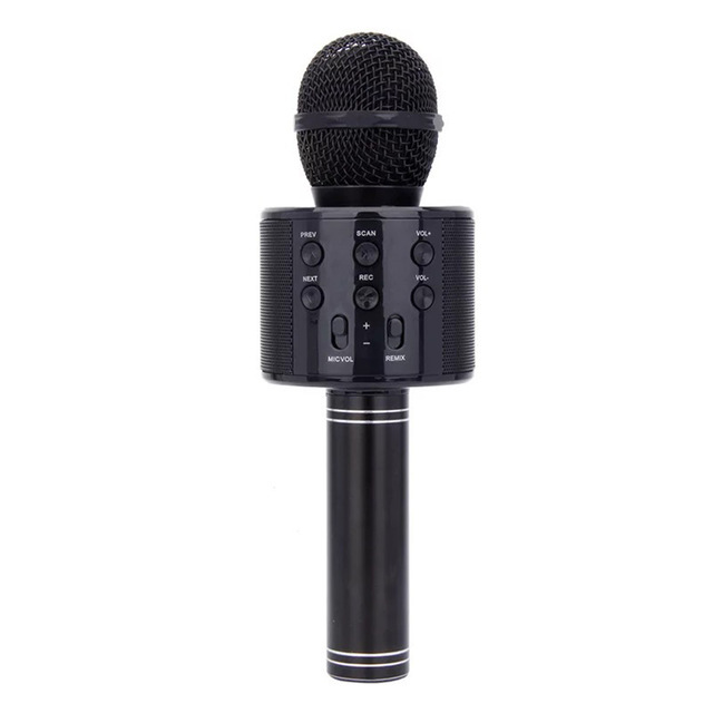 Karaoke Microphone with Bluetooth Speaker - Black image