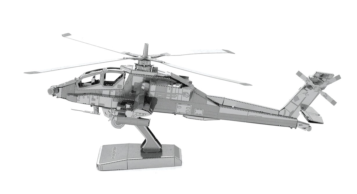 Metal Earth AH64 Apache Helicopter Model Kit at Mighty Ape Australia