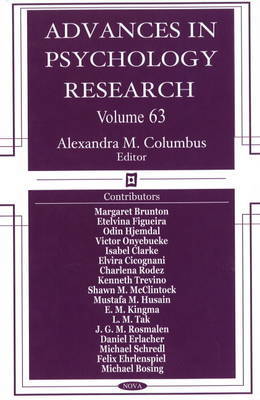 Advances in Psychology Research on Hardback