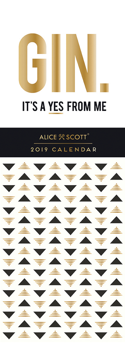 Alice Scott: Gin 2019 Slimline Calendar