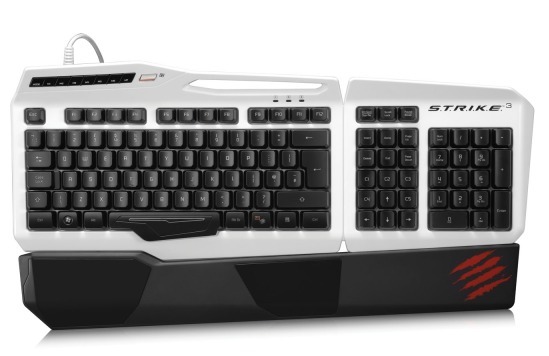 Mad Catz STRIKE 3 Gaming Keyboard (White) for PC image