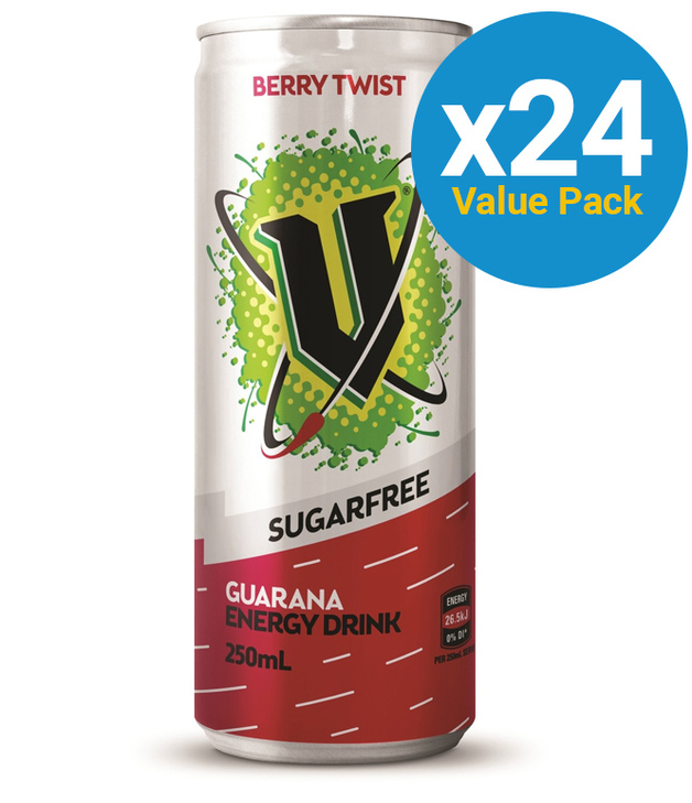 V Sugar Free Berry Twist 250ml (24 Pack) at Mighty Ape NZ