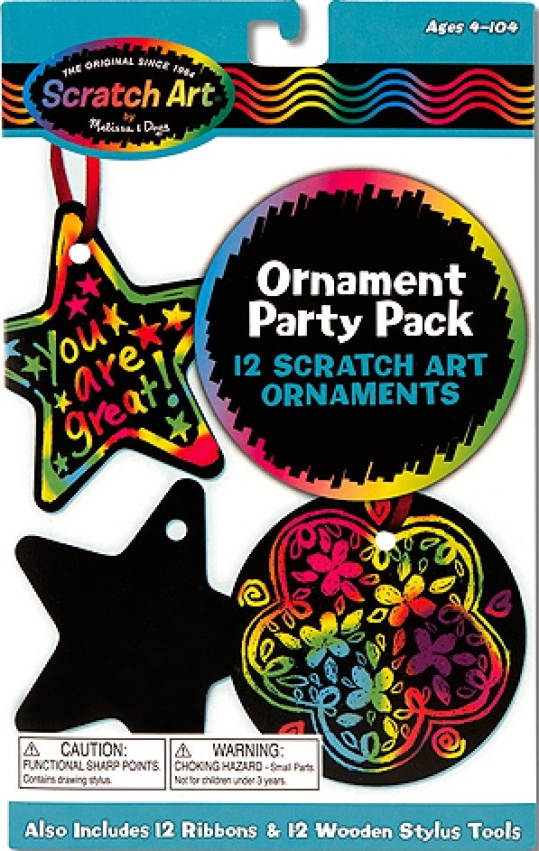 Buy Scratch Art Ornament Party Pack Melissa & Doug at Mighty Ape NZ
