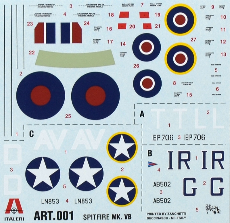 Italeri: 1/72 Spitfire Mk.VB - Model Kit