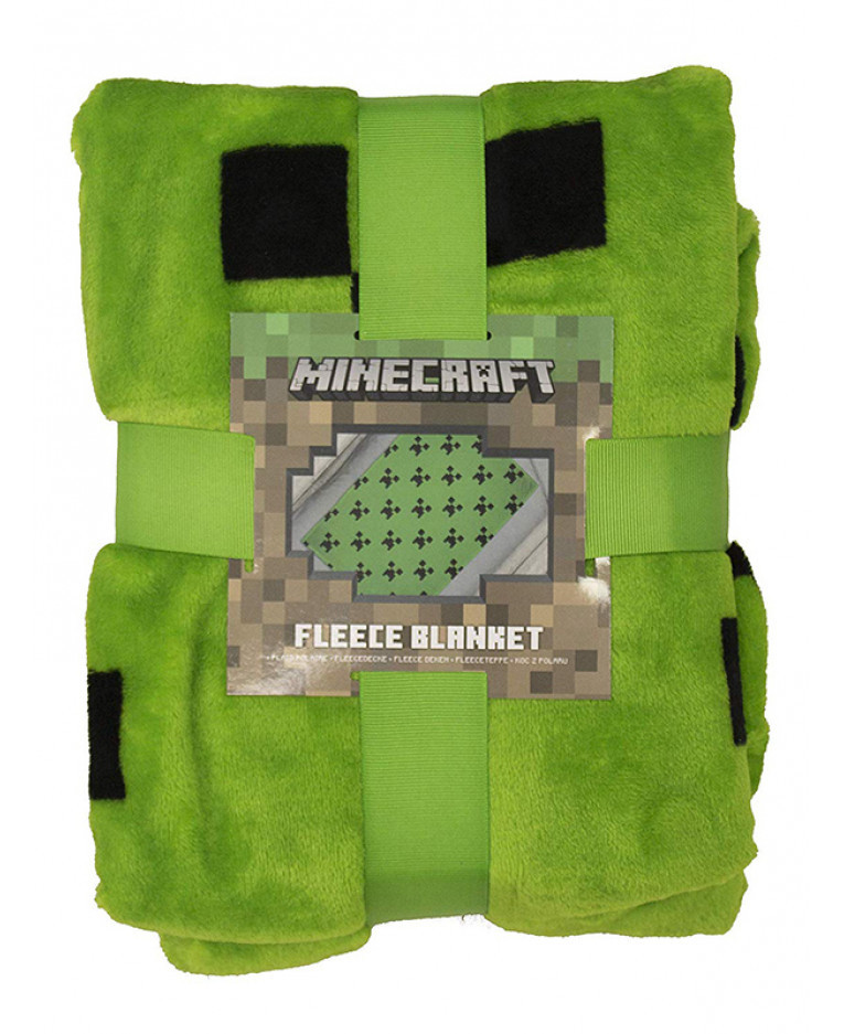 Minecraft Emerald Fleece Blanket at Mighty Ape NZ