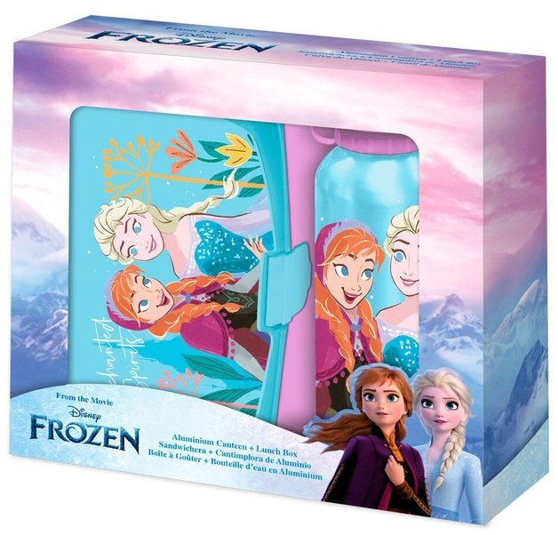 Disney Frozen Lunch Box + Aluminium Bottle Set 500ml at Mighty Ape NZ