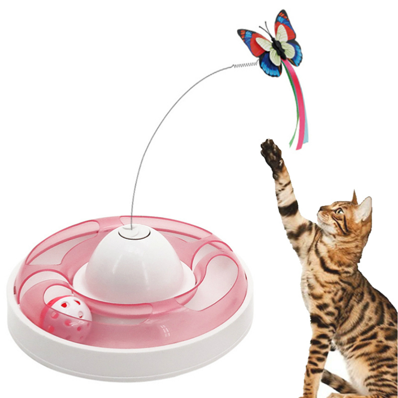 Butterfly Turntable - Interactive Pet Toy (Pink) image