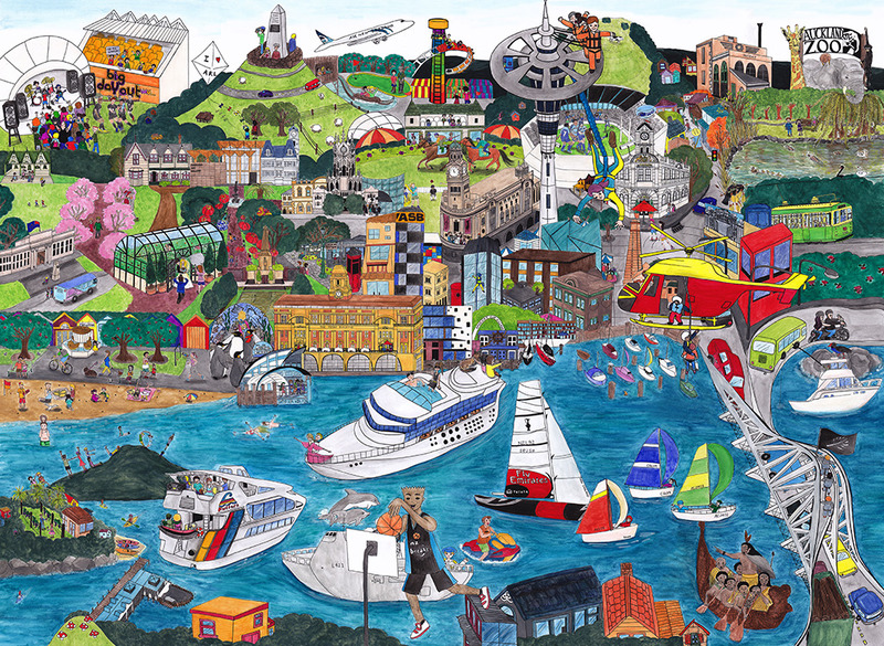 WhatmakesNZ 1000 Piece Jigsaw Puzzle Auckland Amazing Board Game