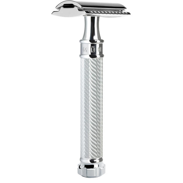 Muhle: Traditional R89 Chrome 'Twist' Safety Razor (Closed Comb)