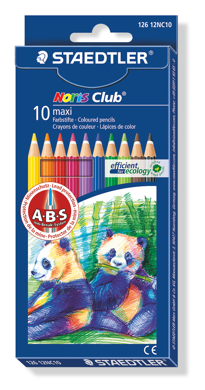 Staedtler - Noris Club MAXI Learner Coloured Pencils - Pack of 10 image