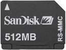 SanDisk Reduced Sized MMC 512MB Memory SanDisk Reduced Sized MMC 512MB Memory