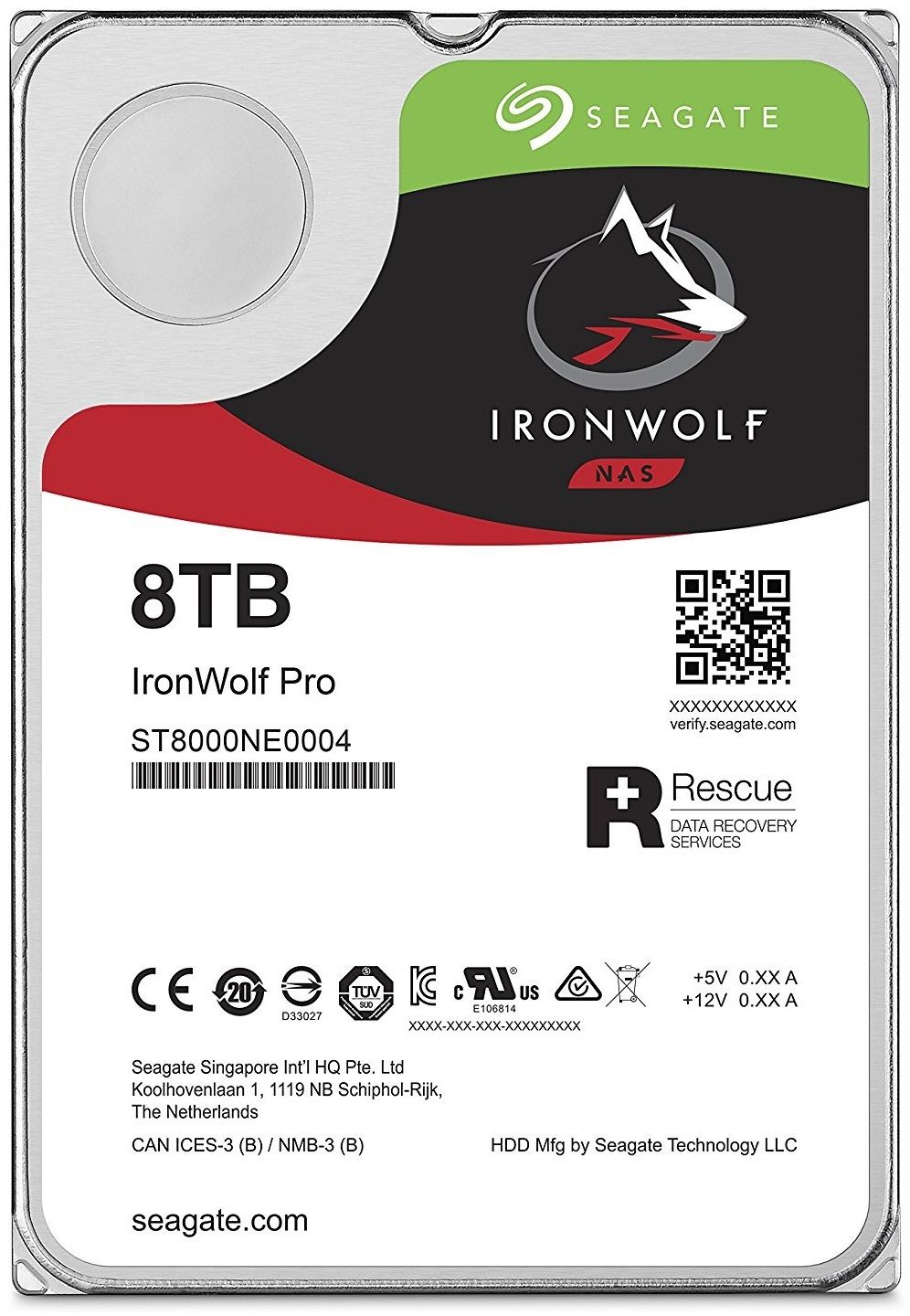 8TB Seagate IronWolf 3.5" 7200RPM SATA NAS HDD