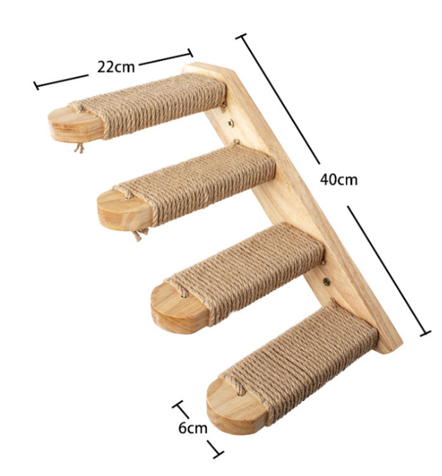 Buy Solid Rubber Wood Cat Stairs at Mighty Ape NZ
