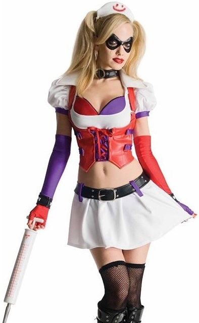 Arkham Asylum Two-Piece Harley Quinn Costume (Large) image