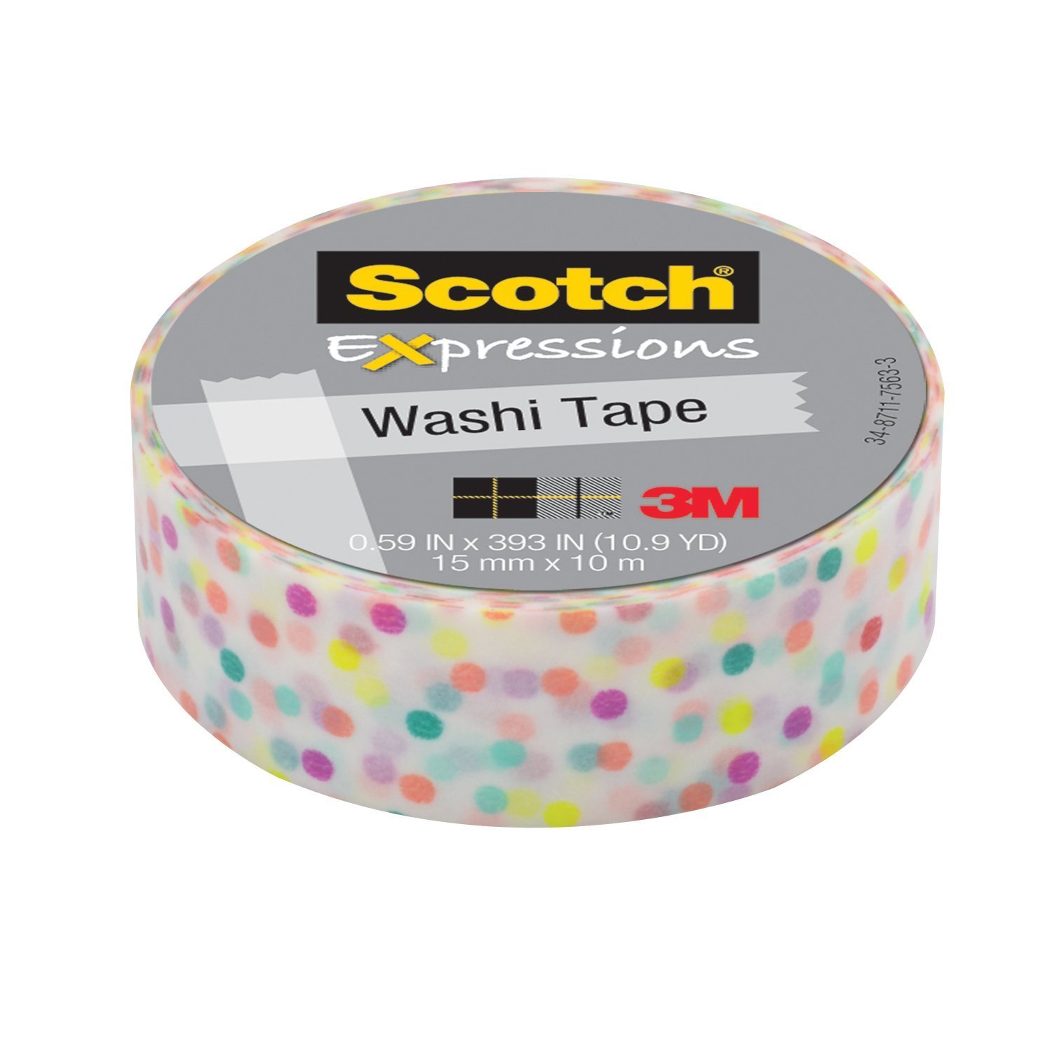 Scotch Expressions Washi Tape - Fun Dots (15mm x 10m)