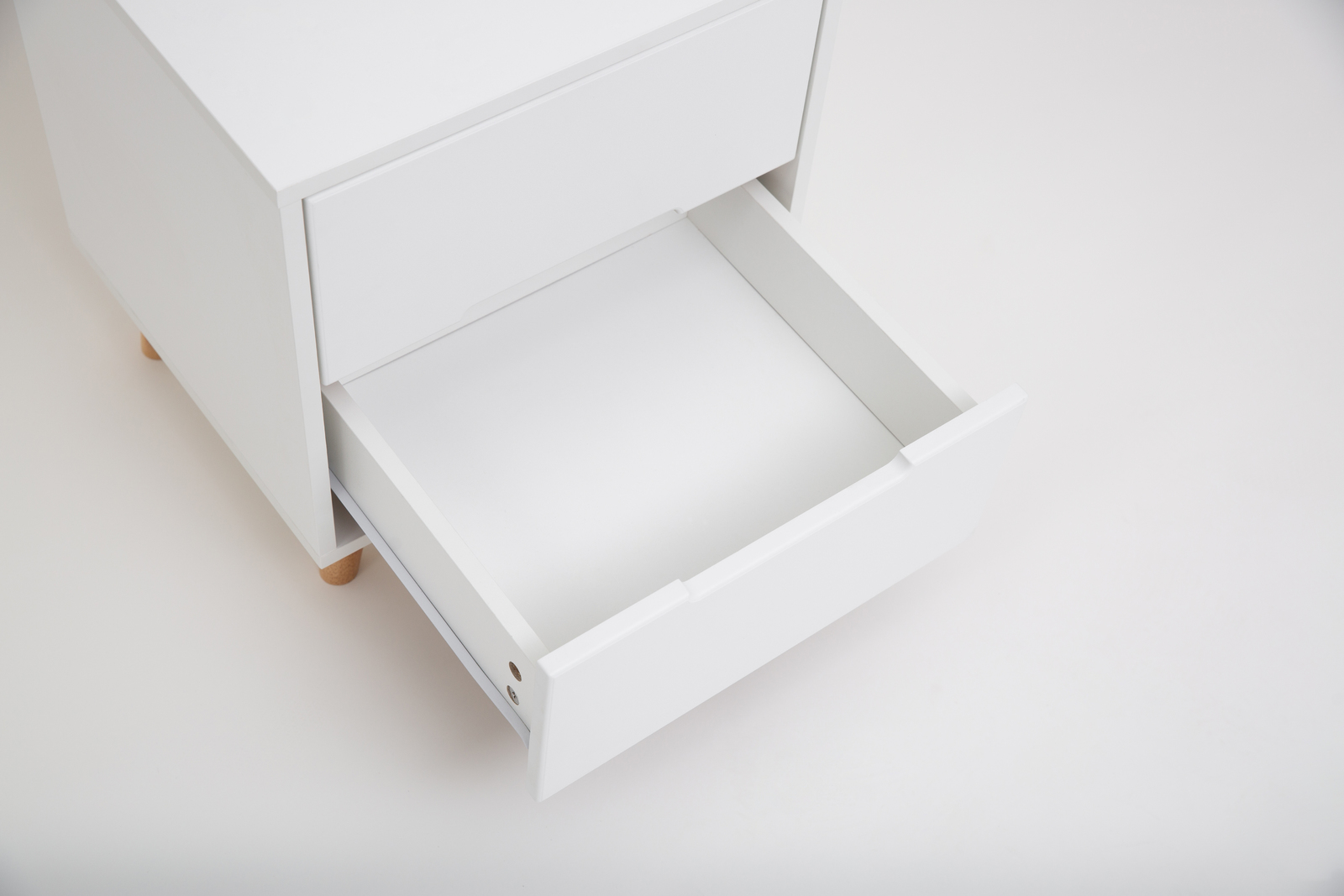 Bedside Table Nightstand - White image
