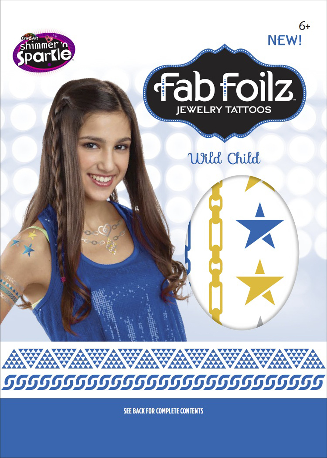 Fab Foilz: Metallic Tattoos 4 X 8" Envelope - Wild Child image