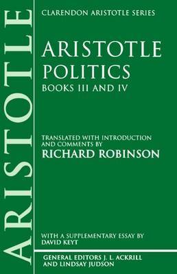 Politics: Books III and IV by * Aristotle image