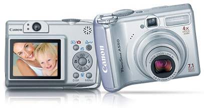 Canon A550 7.1Mp 4x Optical Zoom + 512Mb Sd Card Bundled With Imation 512Mb Sd Card image