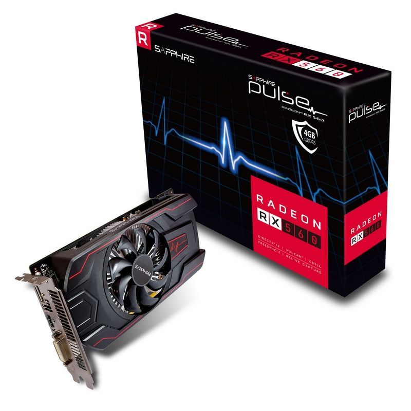 Sapphire Pulse: Radeon RX560 OC - 4G Graphics Card image