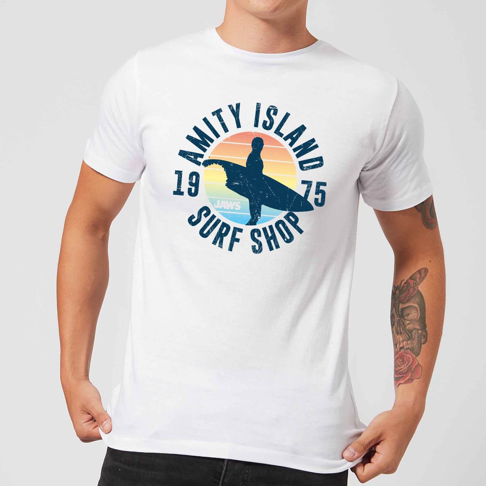 Jaws: Amity Surf Shop T-Shirt - White/Large