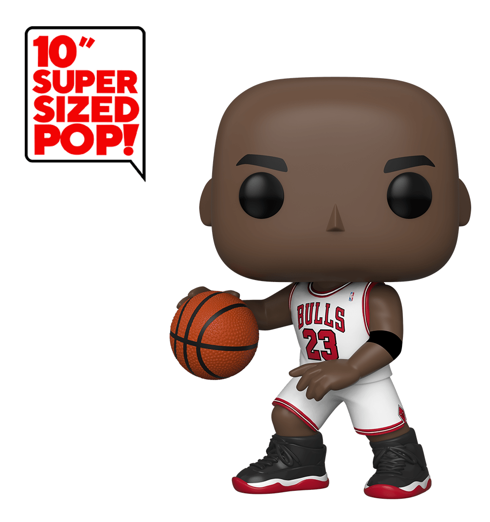 NBA: Michael Jordan (White Jersey) - 10" Super Sized Pop! Vinyl Figure