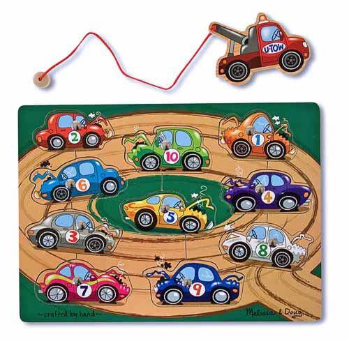 Melissa & Doug: Magnetic Wooden Tow Truck Puzzle