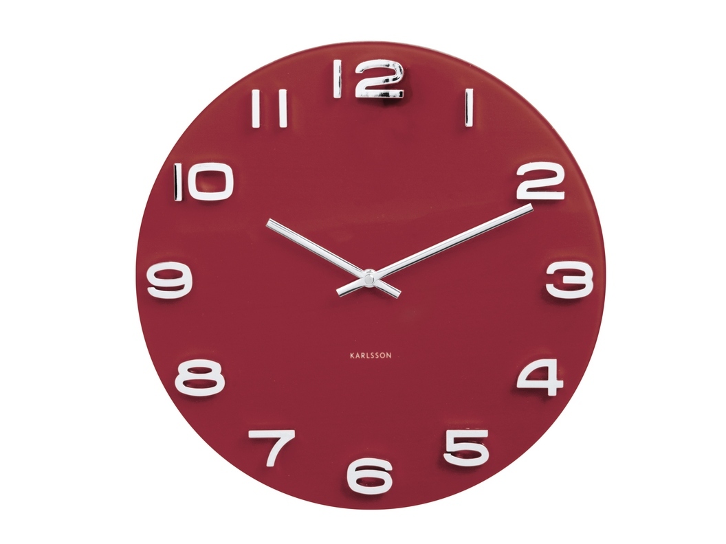 Karlsson Wall Clock Vintage (Dark Red) at Mighty Ape NZ