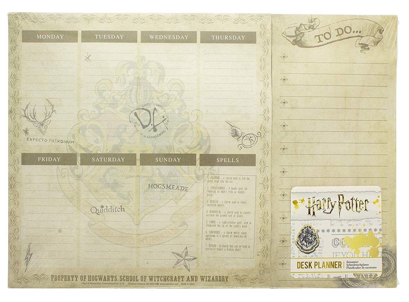 Harry Potter: A4 Weekly Planner - Desk Pad (Hogwarts) image